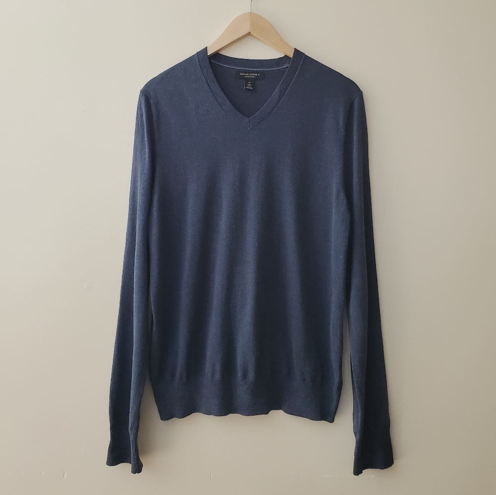 Banana Republic Silk Cotton Cashmere Knit V Neck Sweater